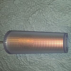 BNWT white iridescent grid tumbler